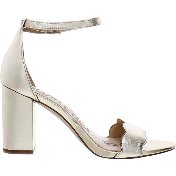Sam Edelman Womens Odila Gold Leather Ankle Strap Heel Sandals Shoes NWT - Picture 3 of 3